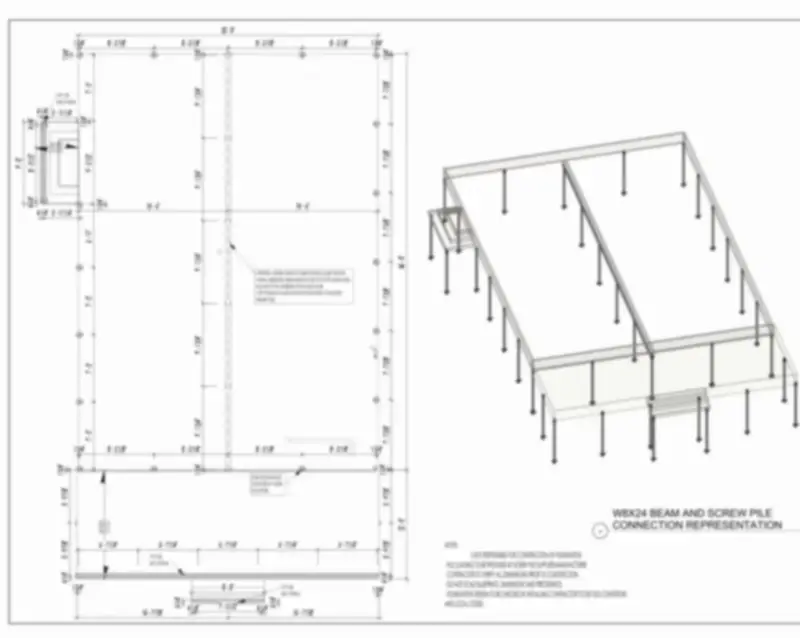 Foundation plan — Compact residence.
