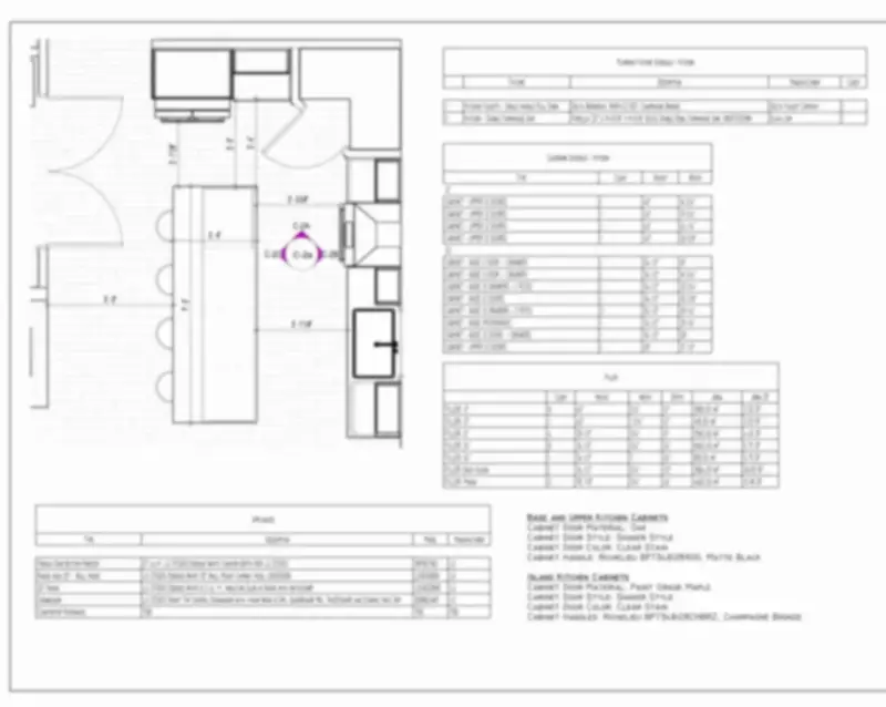 Kitchen layout — Compact residence.