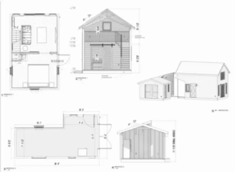 Loft and workshop plans — Loft cottage & workshop.