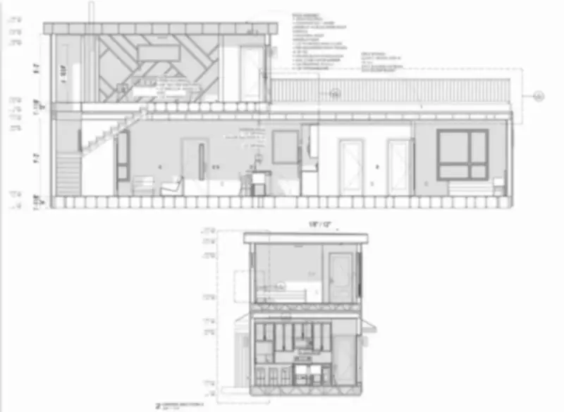 Building sections — Multistorey cottage.