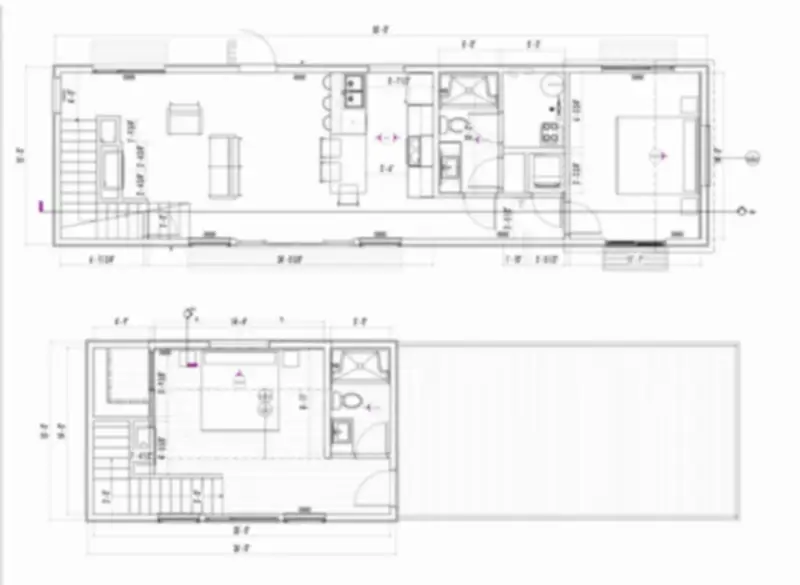 Floor plans — Multistorey cottage.