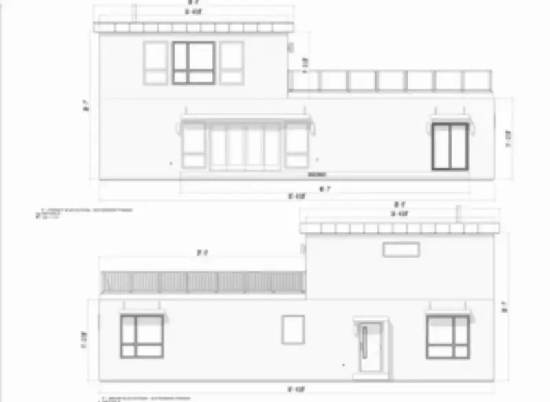 Exterior elevations — Multistorey cottage.