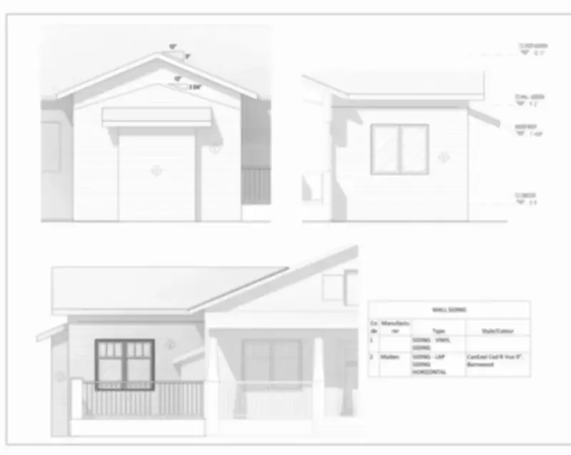 Exterior elevations — Residential addition.