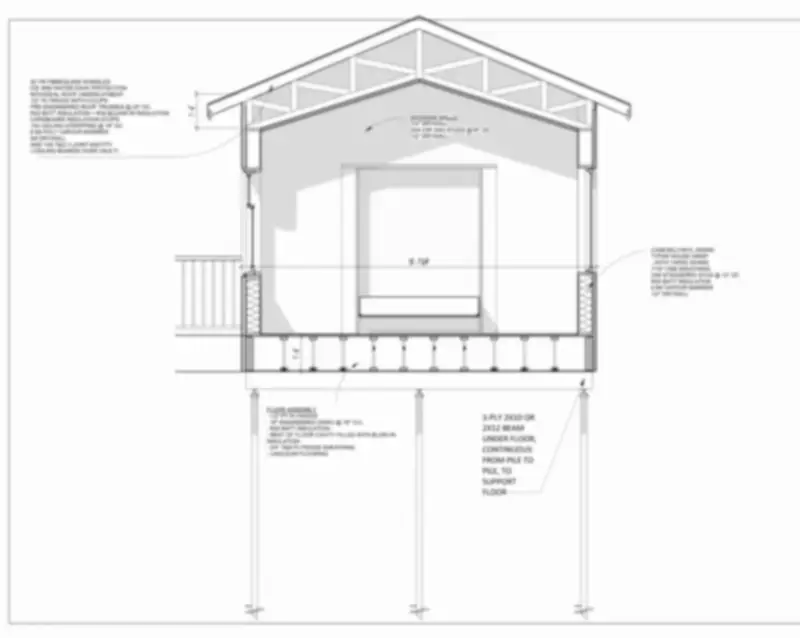 Building section — Residential addition.