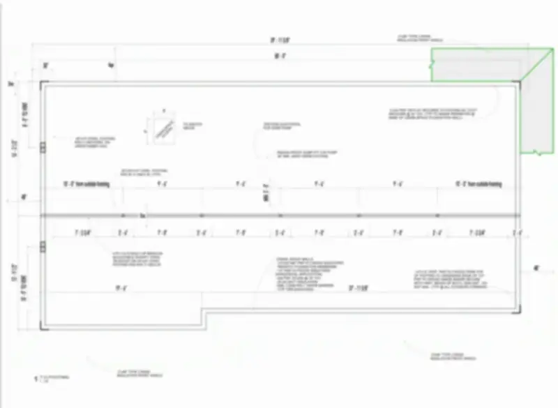 Foundation layout — Single-storey modular residence.